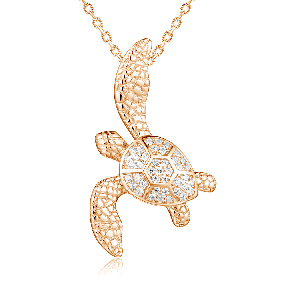 Pavé Waikiki Honu Pendant