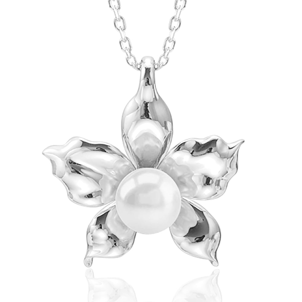 Pearl Orchid Pendant