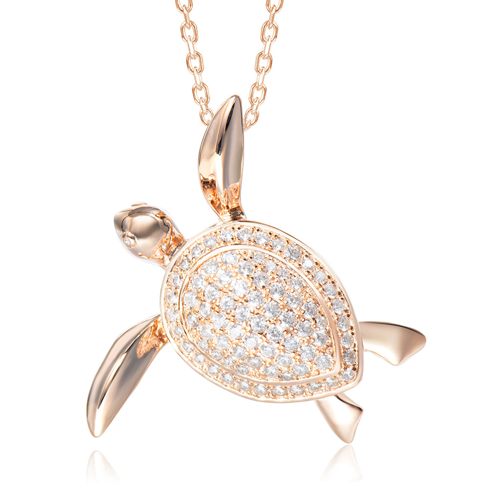 Pavé Hilo Honu Pendant