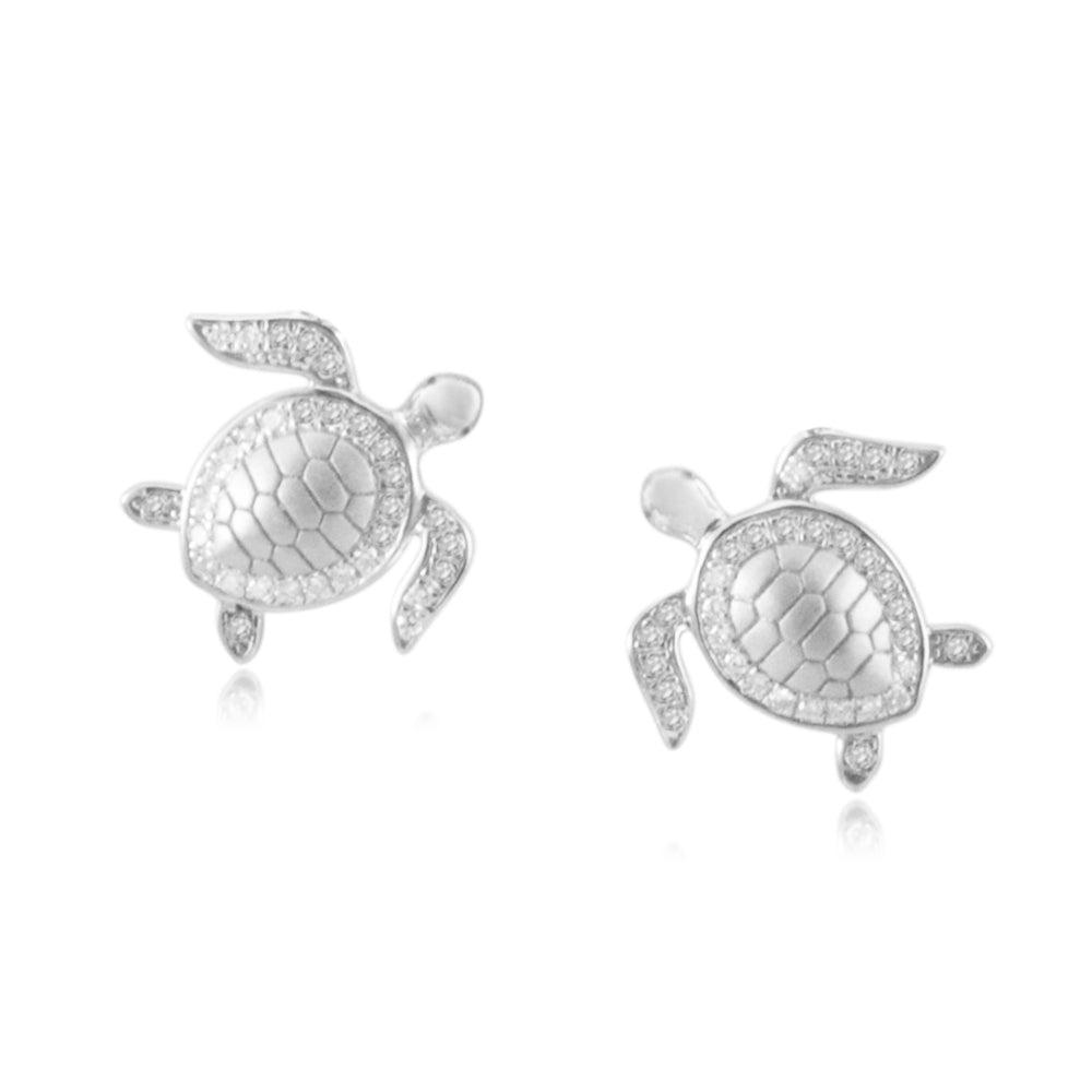 Pavé Maui Honu Stud Earrings