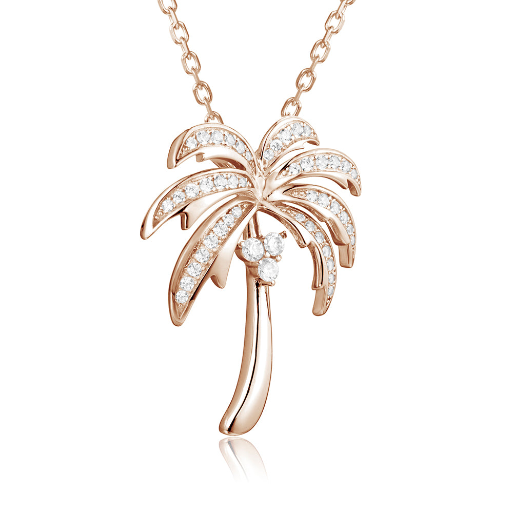 Pavé Queen Palm Tree Pendant