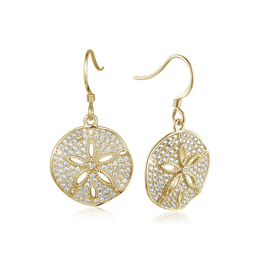 Pavé Ocean Isle Sand Dollar Earrings