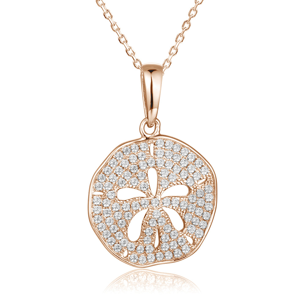 Pavé Beach Sand Dollar Pendant