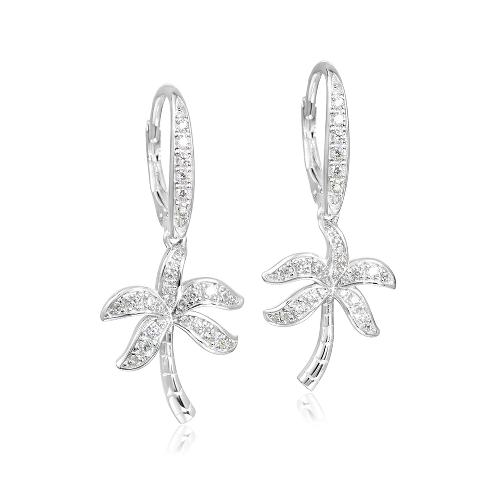 Pavé Luolu Palm Tree Earrings