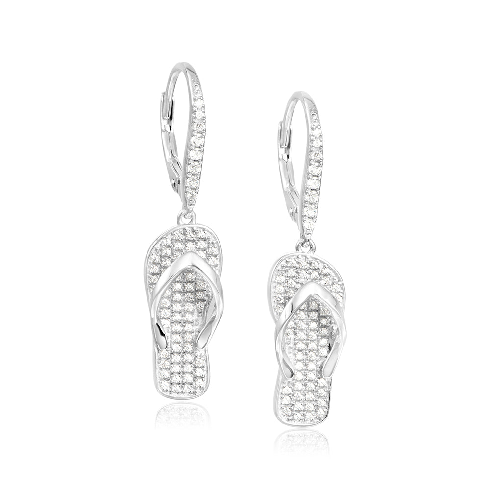 Pavé Beach Slipper Earrings