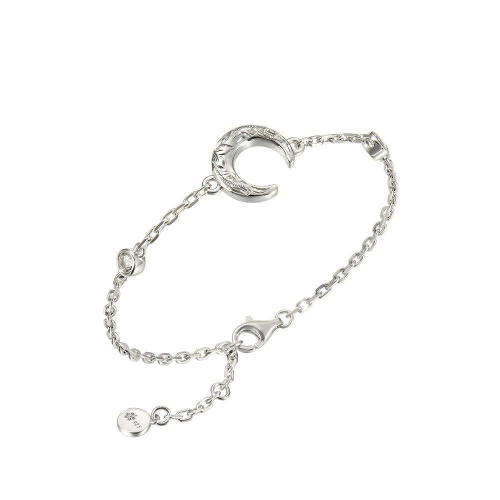 Engraved Moon Bracelet