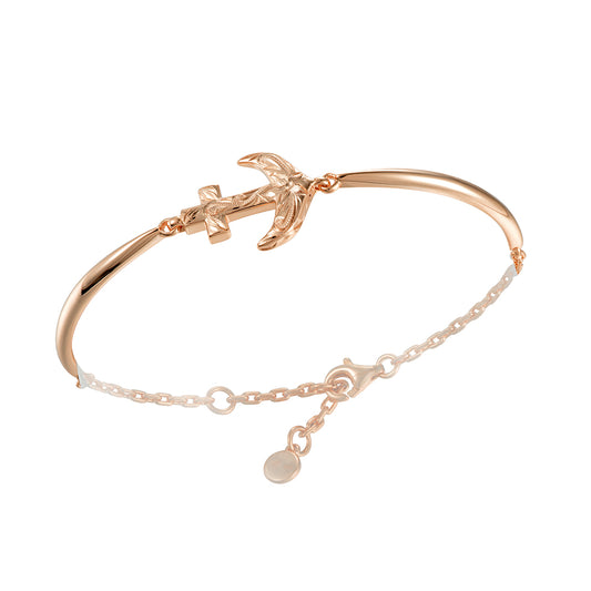 Engraved Anchor Bracelet