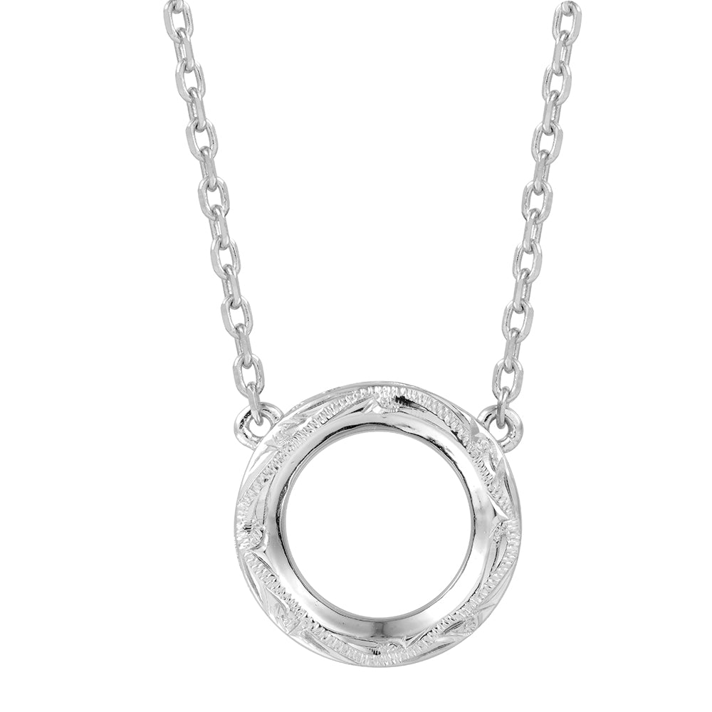 Engraved Scroll Necklace