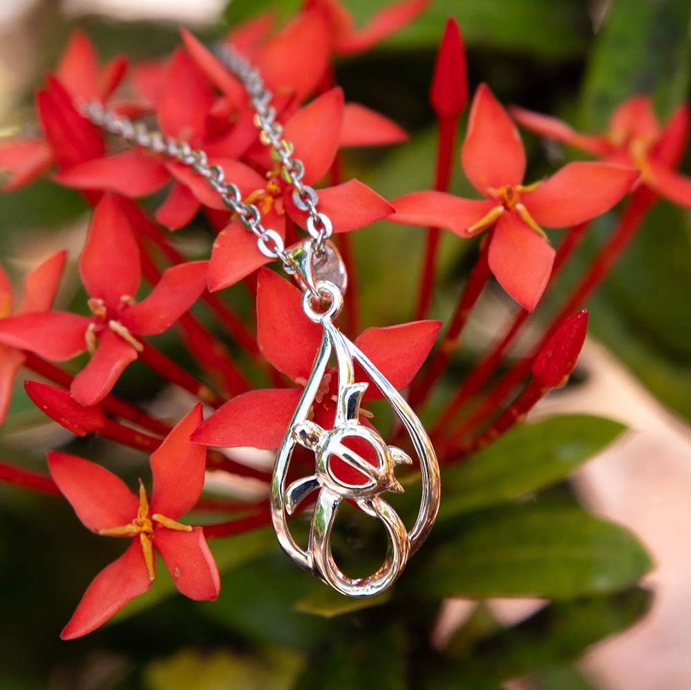 Sea Turtle Teardrop Pendant