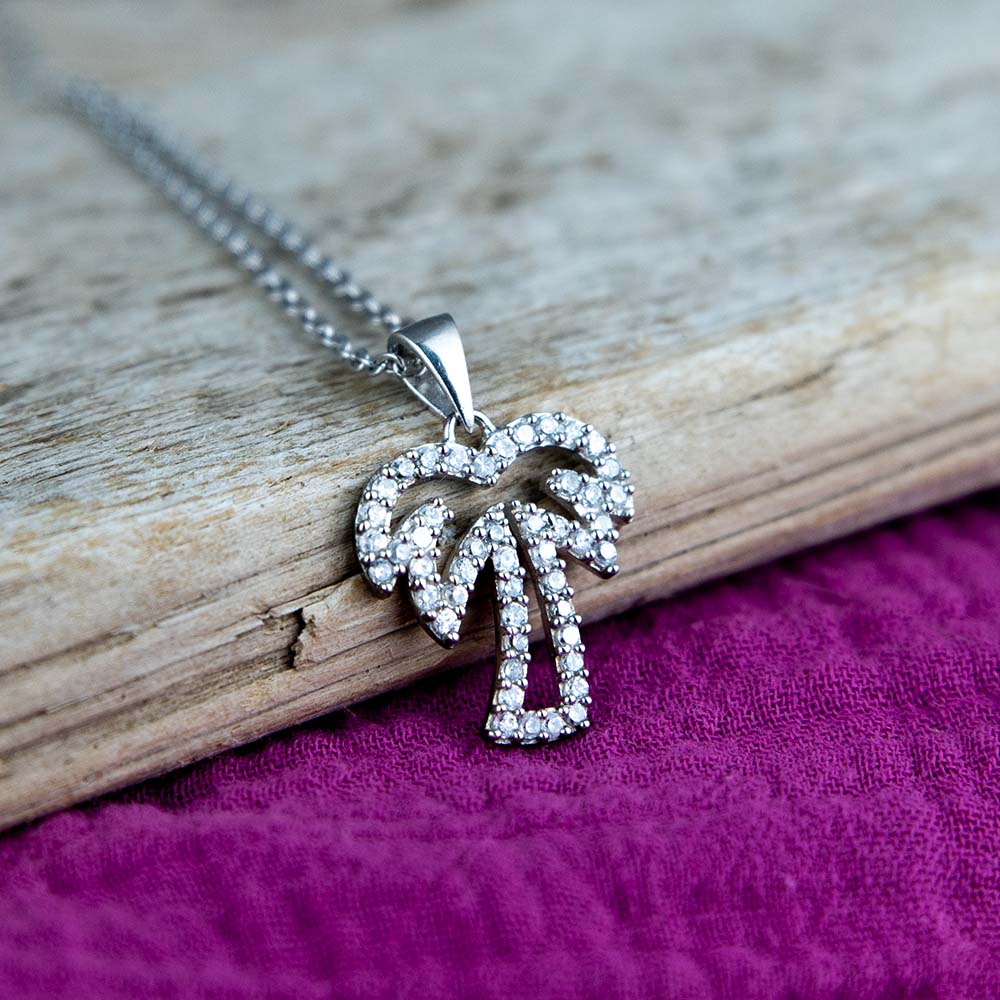 Shining Light Palm Tree Pendant