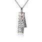 The photo shows a sterling silver double plate maile pendant.