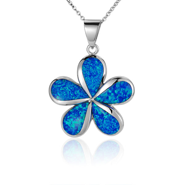 Pendentif Plumeria Opale