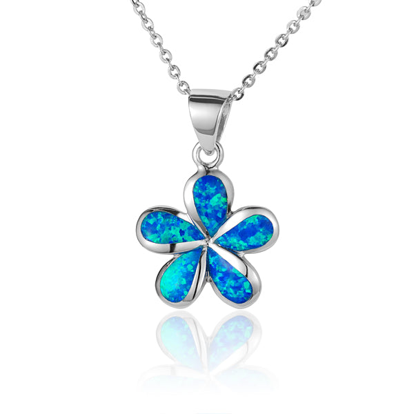 Pendentif Plumeria Opale