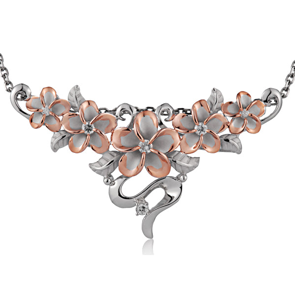 Pendentif Plumeria de jardin fleuri