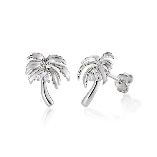 Queen Palm Tree Hook Earrings