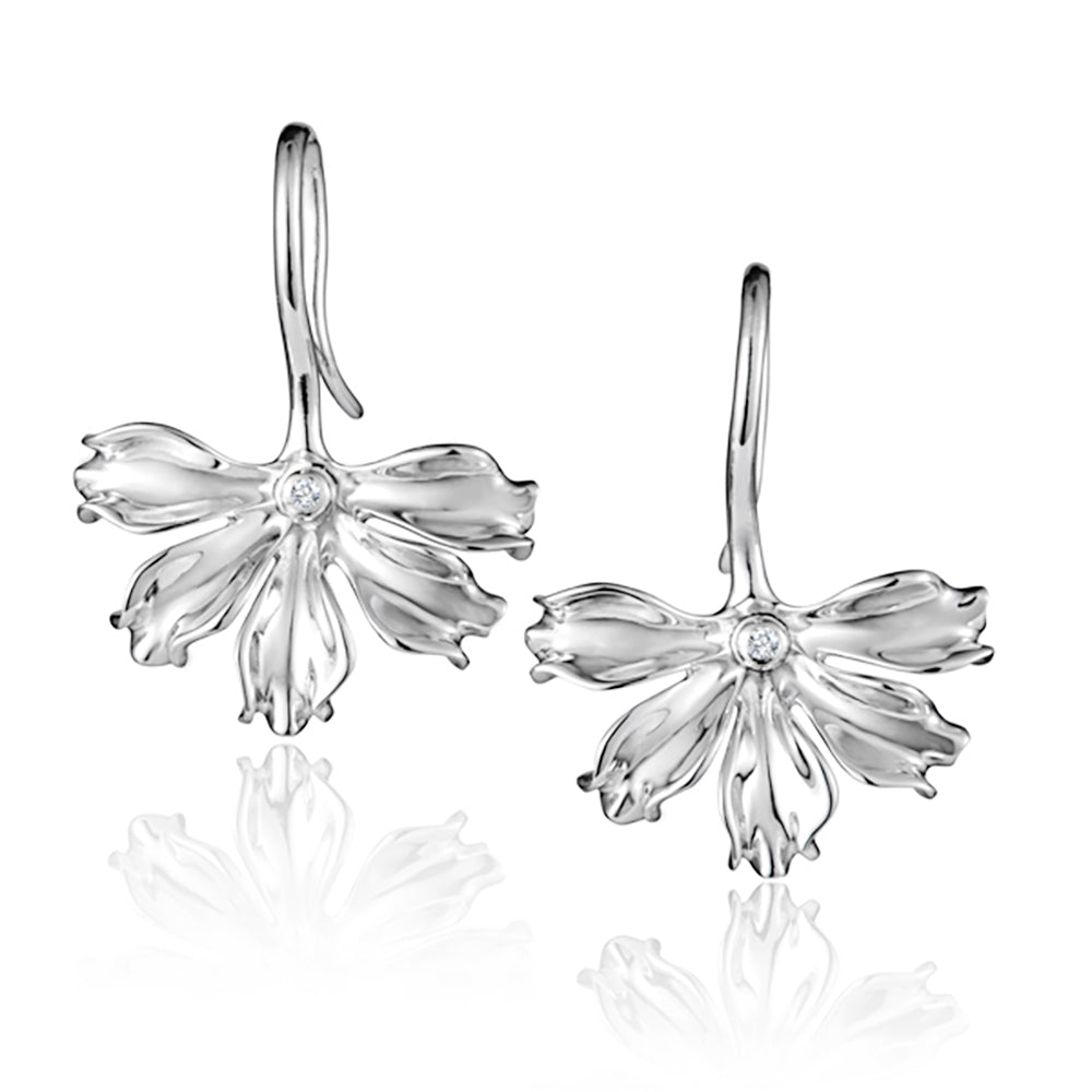 Naupaka Flower French Hook Earrings