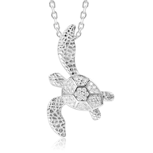 Pavé Waikiki Honu Pendant