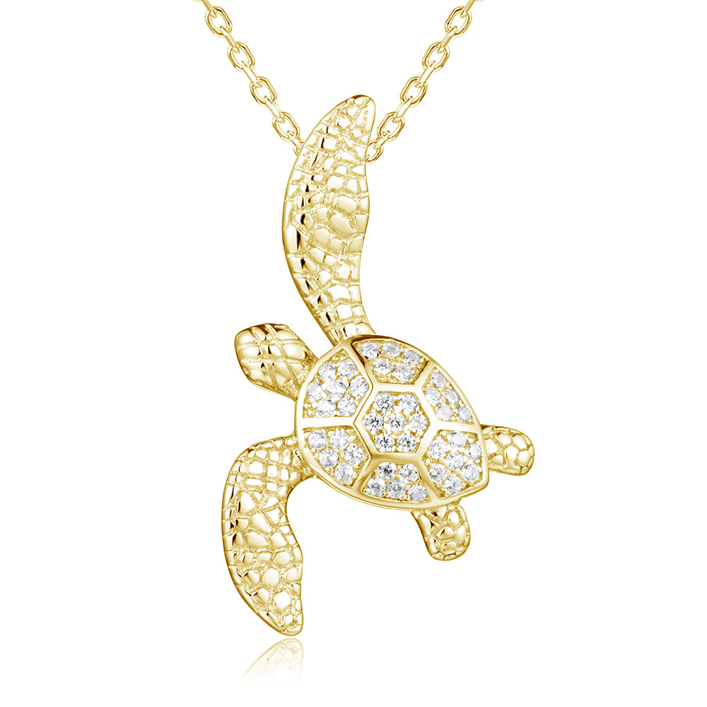 Pavé Waikiki Honu Pendant