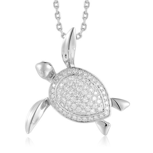 Pavé Hilo Honu Pendant