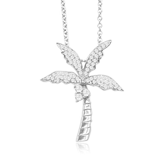 Pavé King Palm Tree Pendant