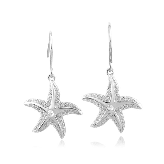 Pavé Hau'oli Starfish Hook Earrings