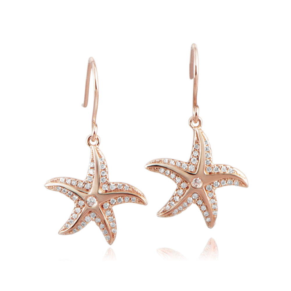 Pavé Hau'oli Starfish Hook Earrings