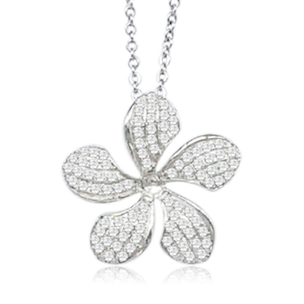 Pavé Sunrise Plumeria Pendant