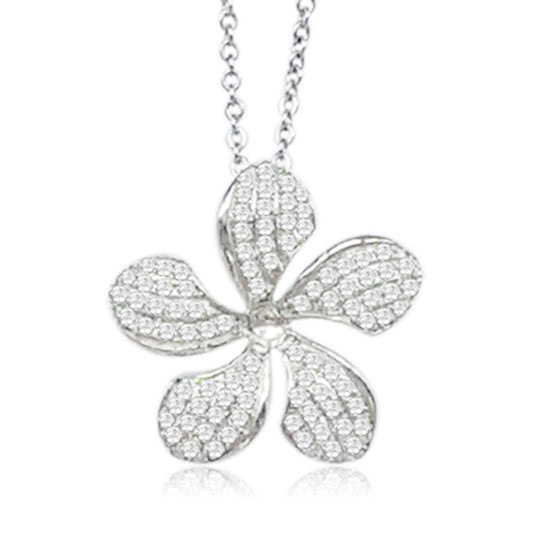 Pavé Sunrise Plumeria Pendant