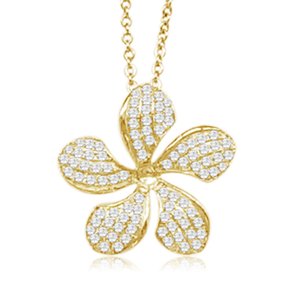 Pavé Sunrise Plumeria Pendant