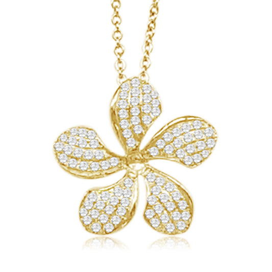 Pavé Sunrise Plumeria Pendant