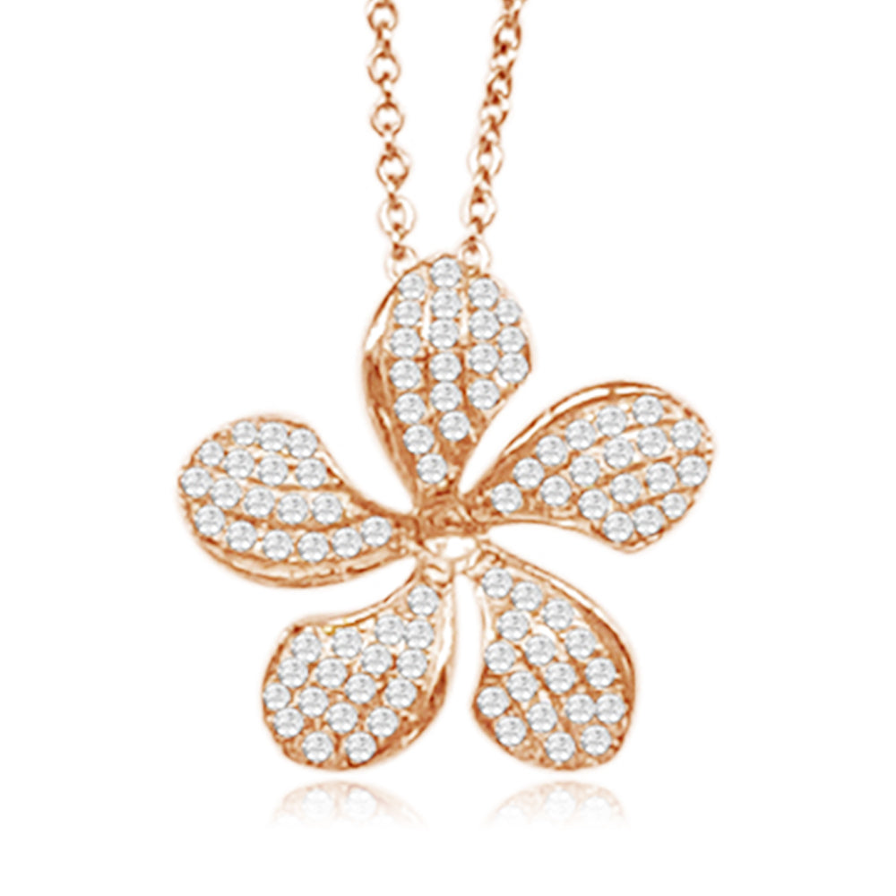 Pavé Sunrise Plumeria Pendant