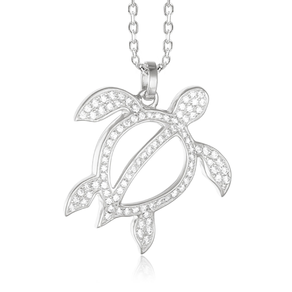 Pavé Polynesian Honu Pendant