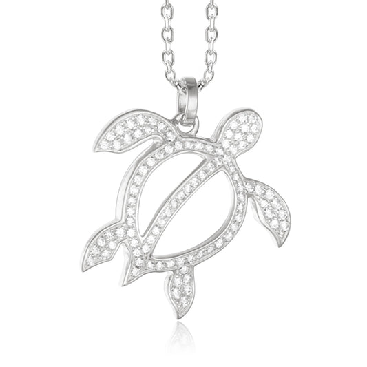 Pavé Polynesian Honu Pendant