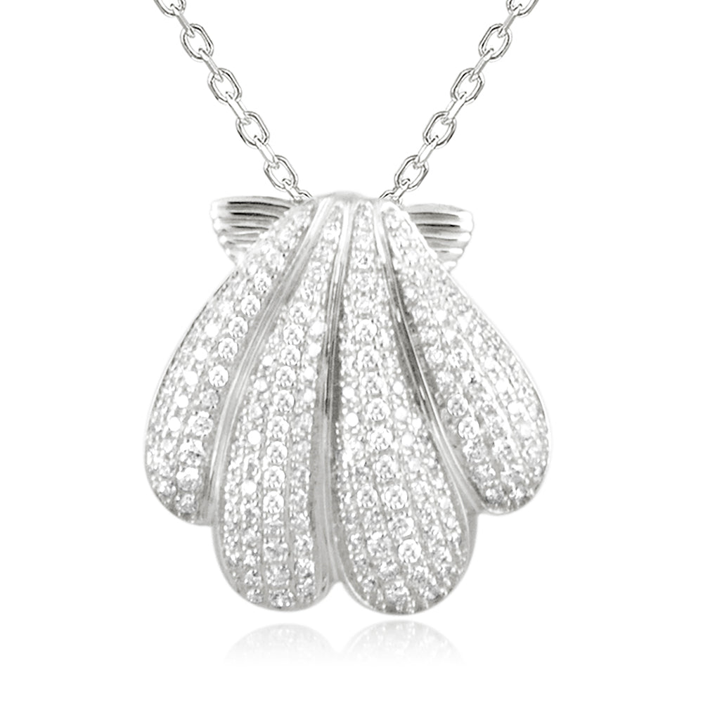 Pavé Sunrise Shell Pendant