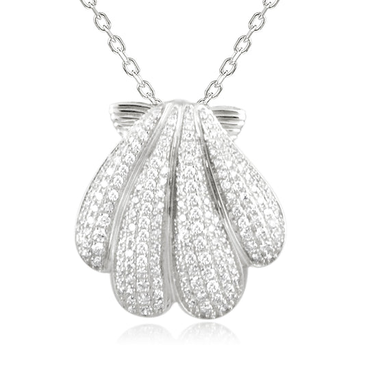 Pavé Sunrise Shell Pendant