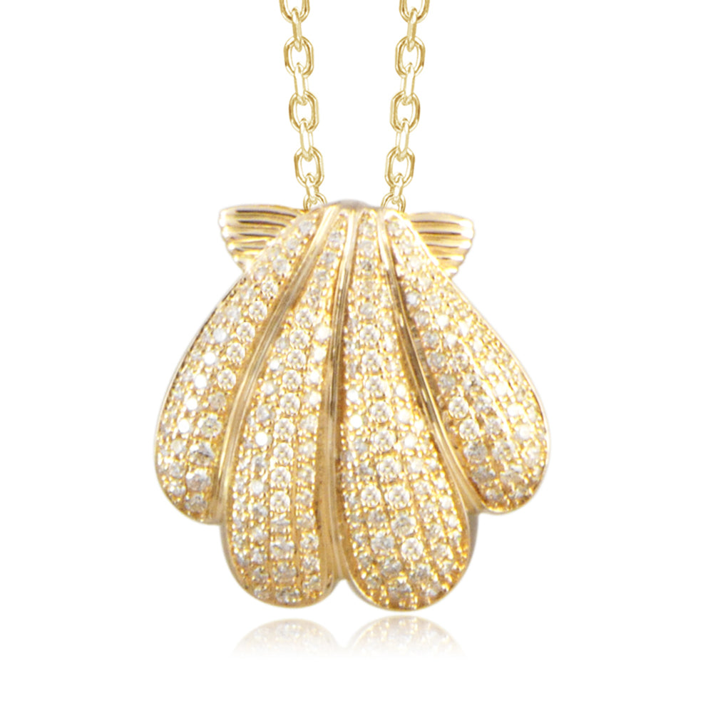 Pavé Sunrise Shell Pendant