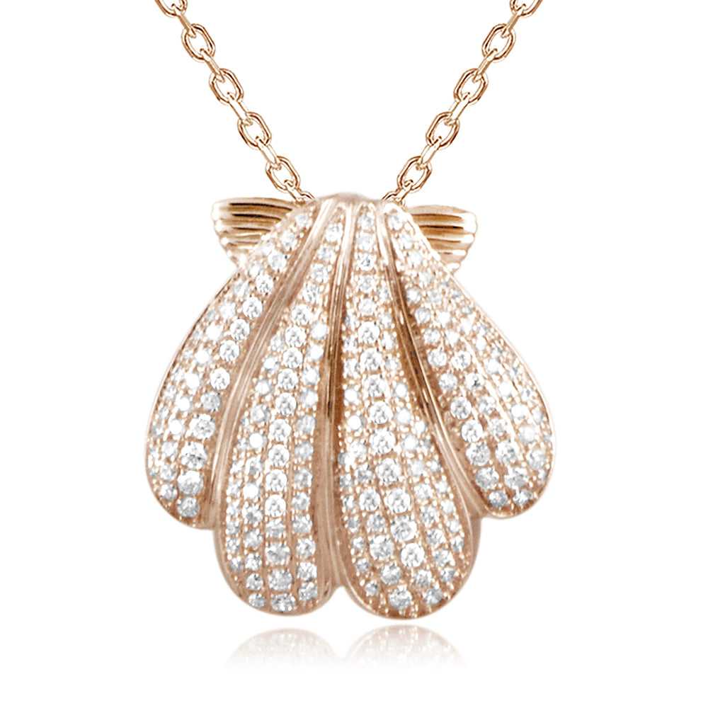 Pavé Sunrise Shell Pendant
