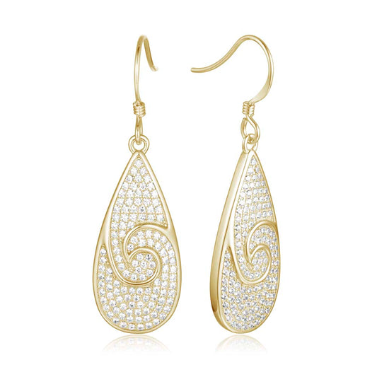 Pavé Nalu Teardrop Hook Earrings