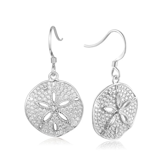 Pavé Ocean Isle Sand Dollar Earrings