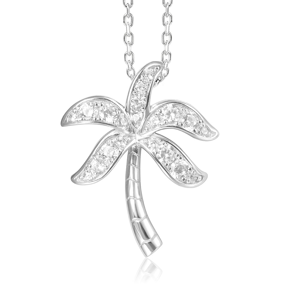 Pavé Luolu Palm Tree Pendant