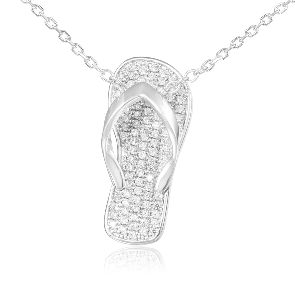 Pavé Beach Slipper Pendant