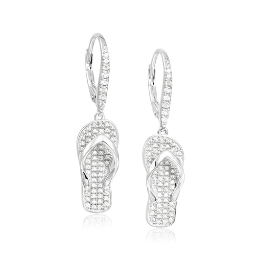 Pavé Beach Slipper Earrings