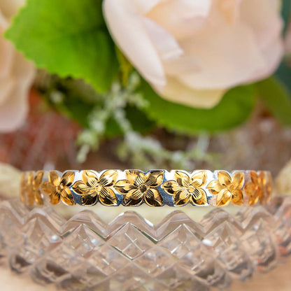 Plumeria Infinity Bangle