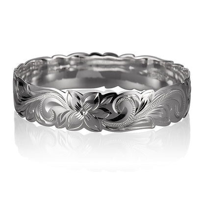 Plumeria Scroll Bangle