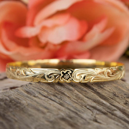 Honu & Scroll Bangle