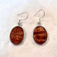 Koa Wood Oval Earrings