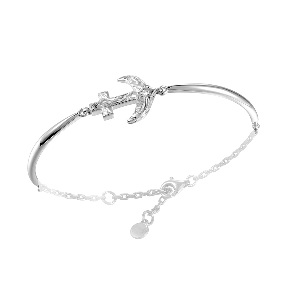 Engraved Anchor Bracelet