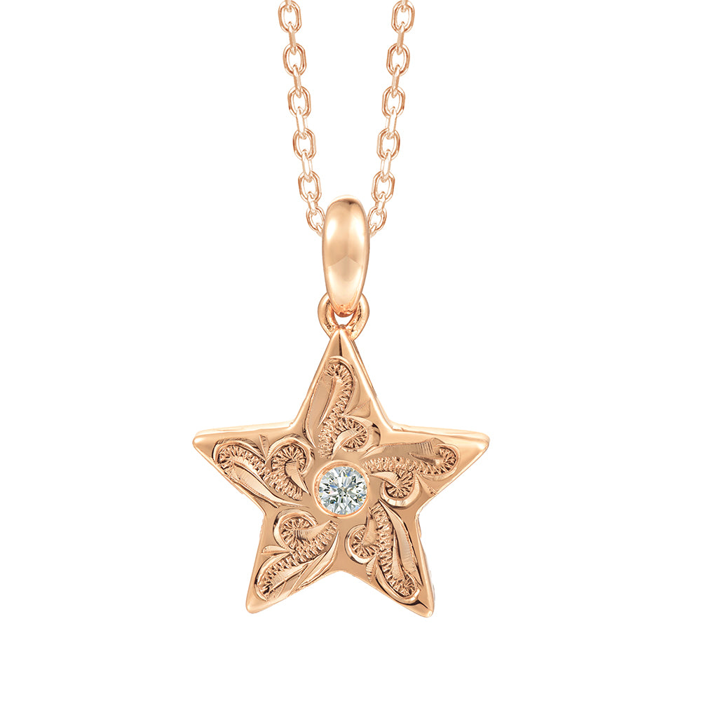 Engraved Star Necklace
