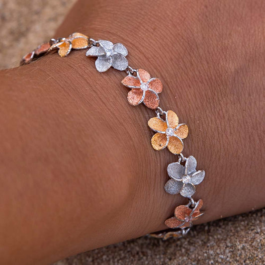 Bracelet Plumeria Frost tricolore