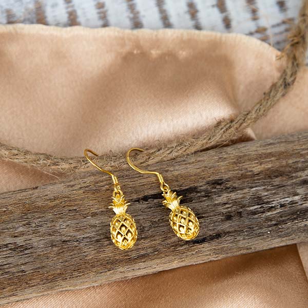 Pineapple Gloss Hook Earrings